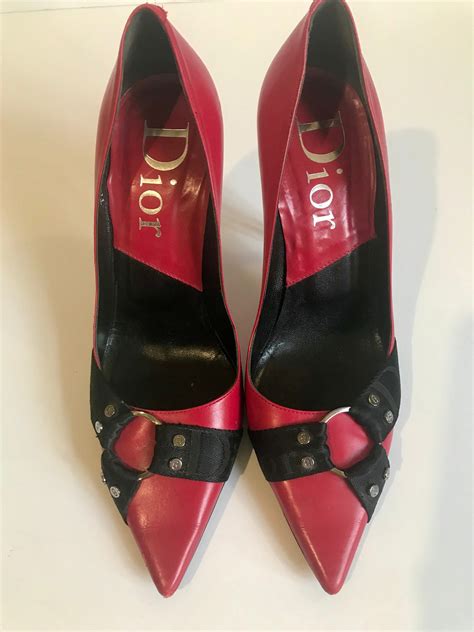 christian dior red heels|vintage dior heels.